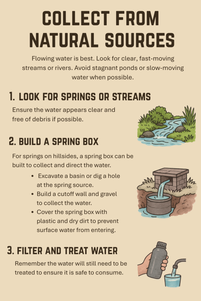 how to collect natural sources of water