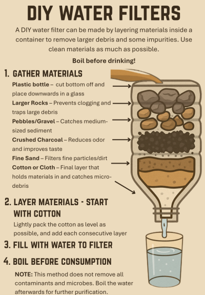 how to build a DIY water filter